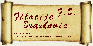 Filotije Drašković vizit kartica